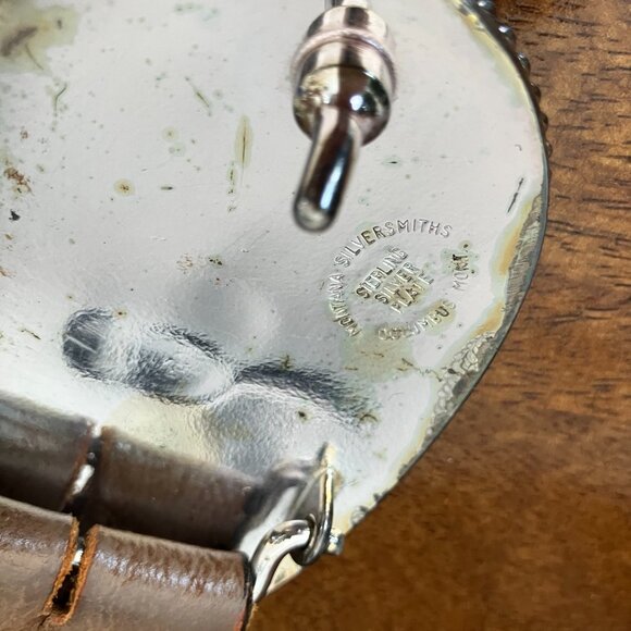 Montana SilverSmiths Cowboy/Cowgirl Initial Oval Silver Belt Buckle Leather Belt - Picture 12 of 14